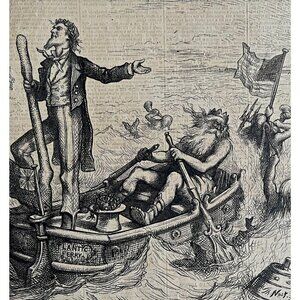 Thomas Nast Harper's Centerfold 1875 Victorian Woodcut Engraving LGBinTN2